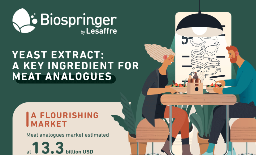 Yeast extract is a key ingredient for meat analogues